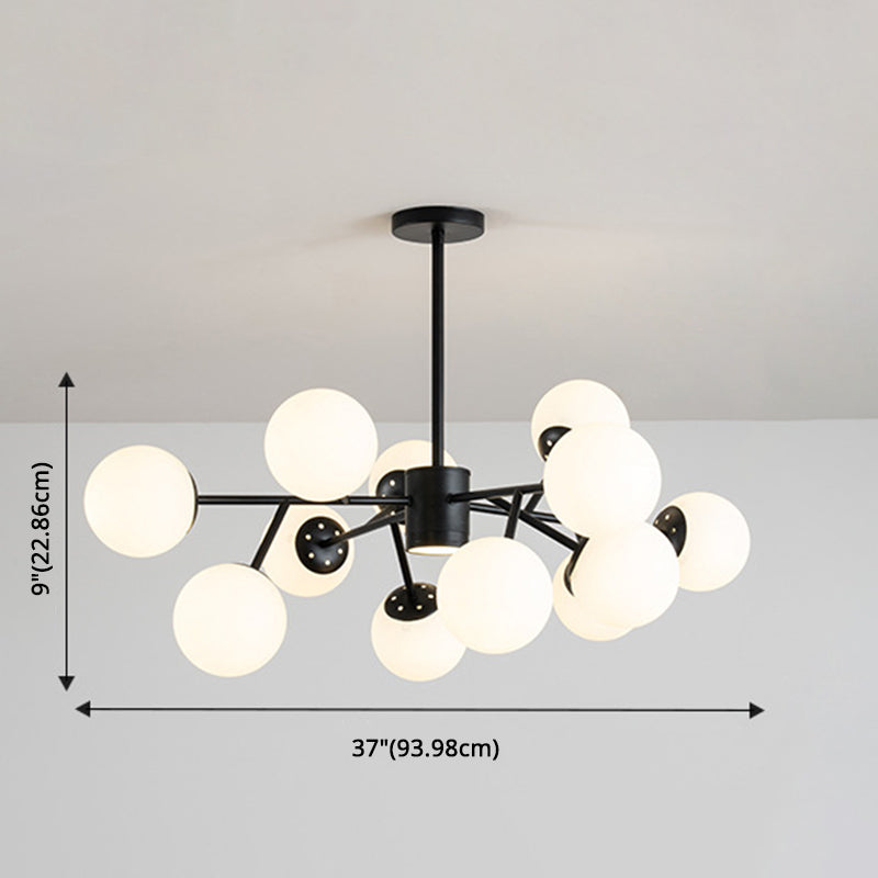 Isabelle Globe Glass Chandelier Modern Sputnik Pendant