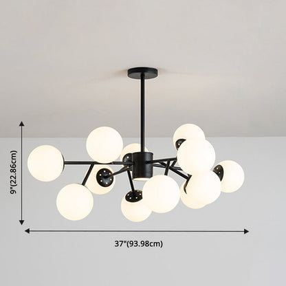 Isabelle Globe Glass Chandelier Modern Sputnik Pendant