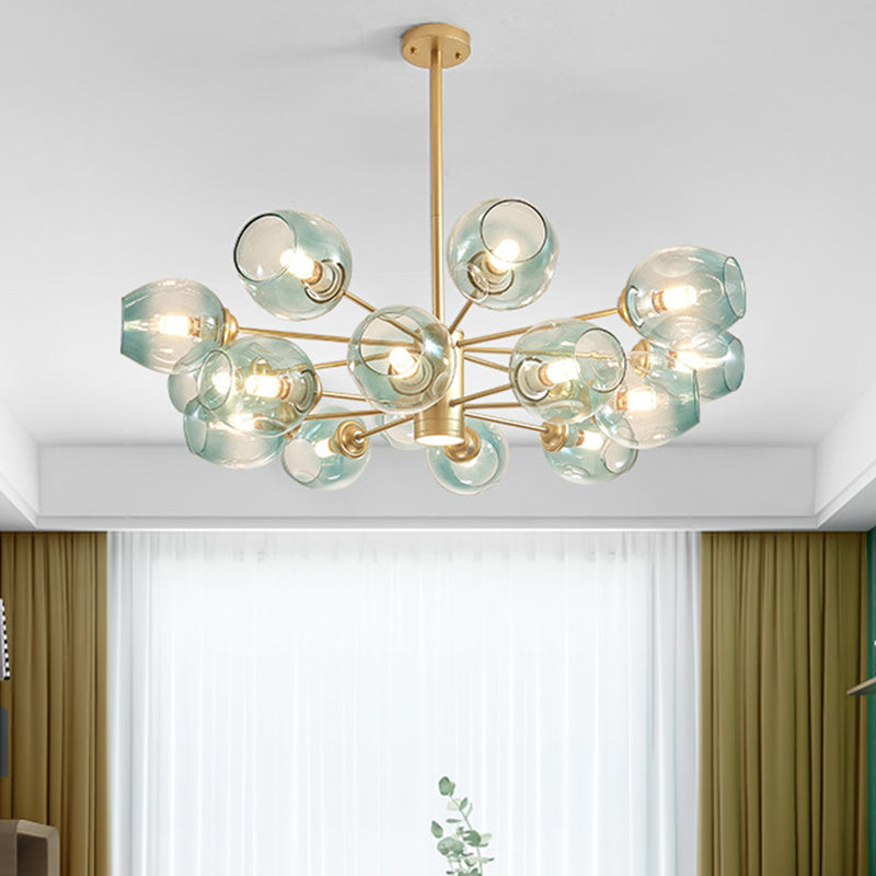 Isabelle Globe Glass Chandelier Modern Sputnik Pendant