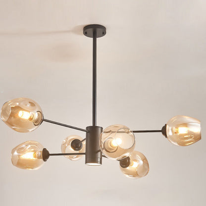 Isabelle Globe Glass Chandelier Modern Sputnik Pendant