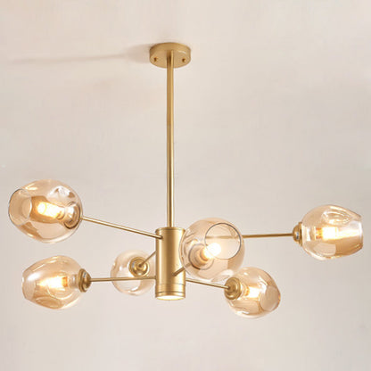 Isabelle Globe Glass Chandelier Modern Sputnik Pendant