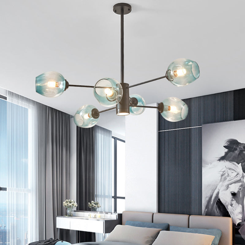 Isabelle Globe Glass Chandelier Modern Sputnik Pendant