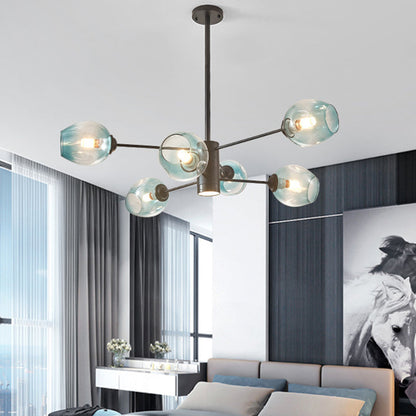 Isabelle Globe Glass Chandelier Modern Sputnik Pendant