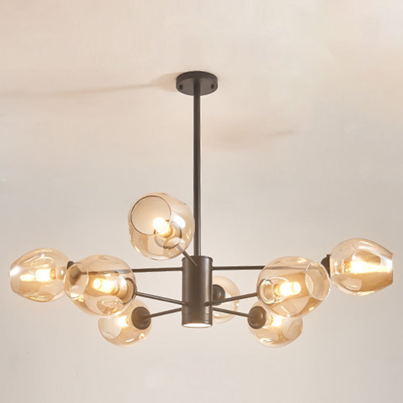 Isabelle Globe Glass Chandelier Modern Sputnik Pendant