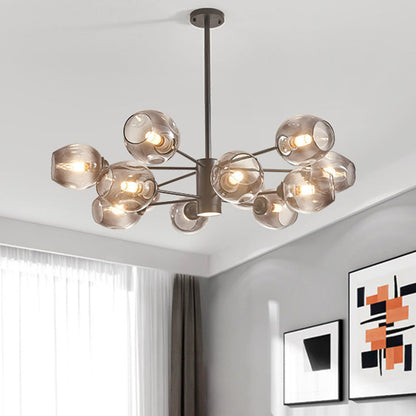 Isabelle Globe Glass Chandelier Modern Sputnik Pendant
