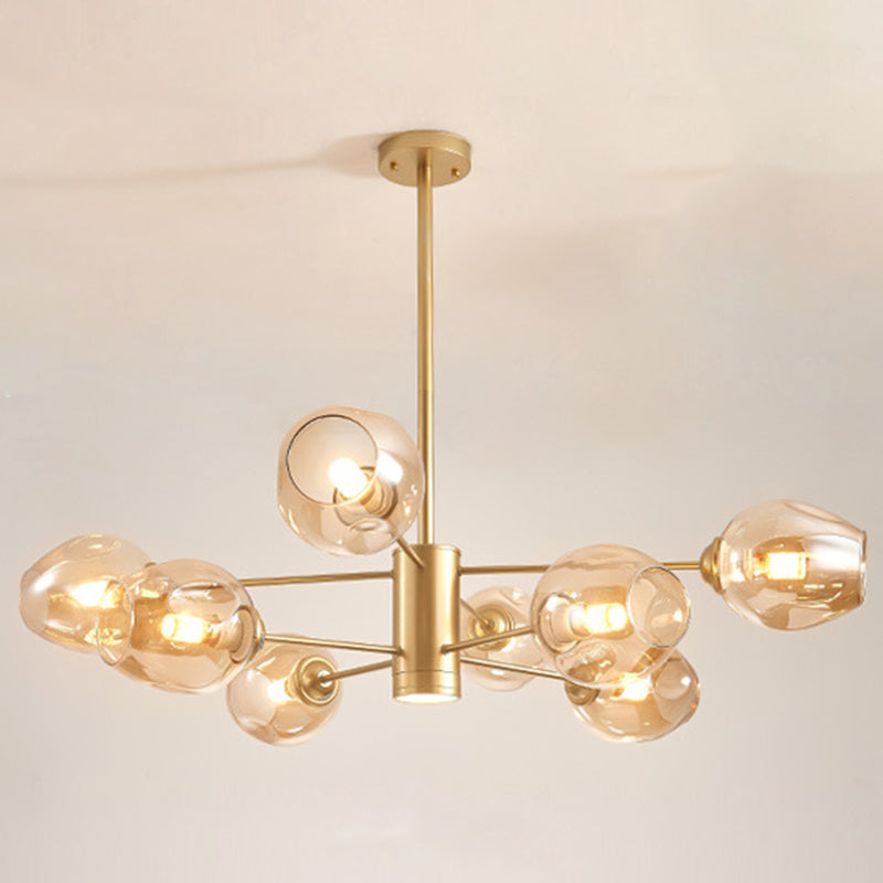 Isabelle Globe Glass Chandelier Modern Sputnik Pendant