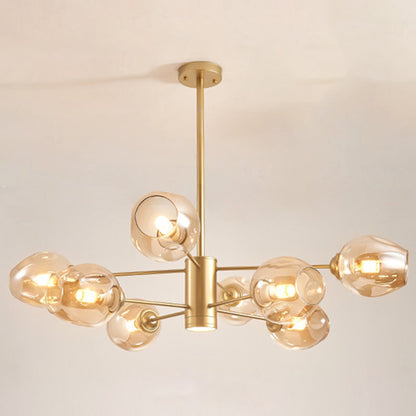 Isabelle Globe Glass Chandelier Modern Sputnik Pendant