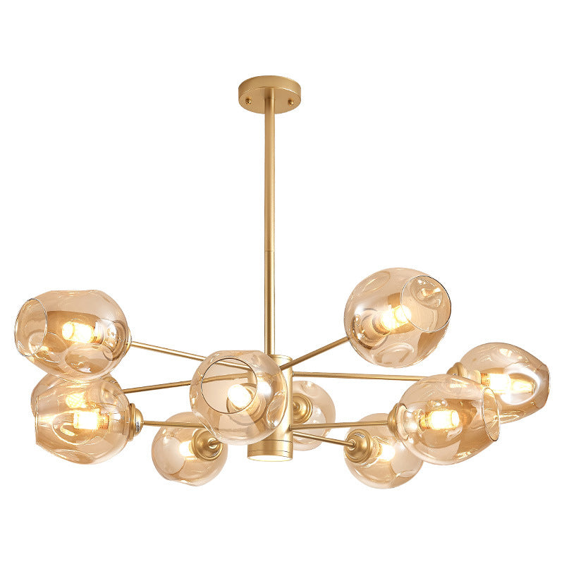 Isabelle Globe Glass Chandelier Modern Sputnik Pendant