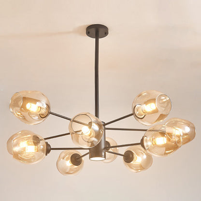 Isabelle Globe Glass Chandelier Modern Sputnik Pendant