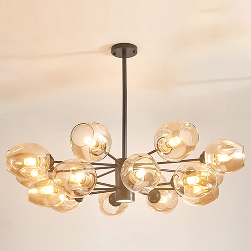 Isabelle Globe Glass Chandelier Modern Sputnik Pendant