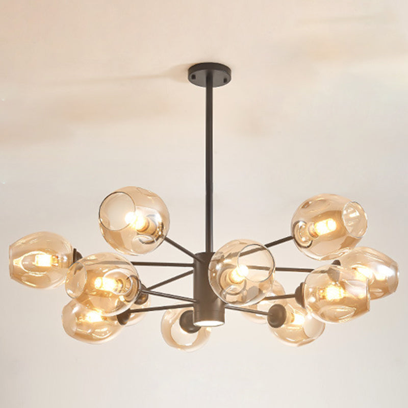 Isabelle Globe Glass Chandelier Modern Sputnik Pendant