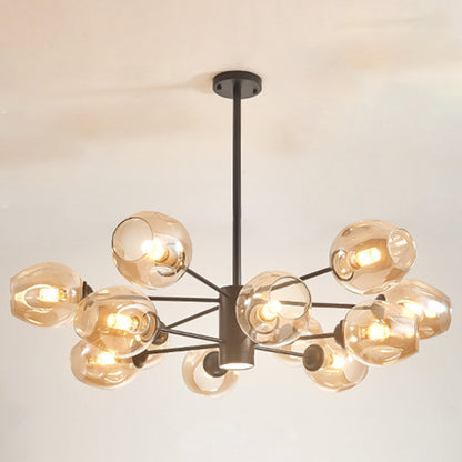 Isabelle Globe Glass Chandelier Modern Sputnik Pendant