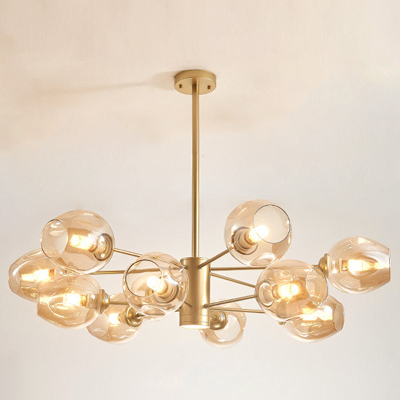Isabelle Globe Glass Chandelier Modern Sputnik Pendant