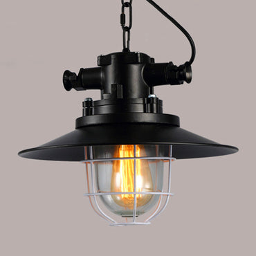 Élise Caged Glass Pendant Light Bronze Black Industrial