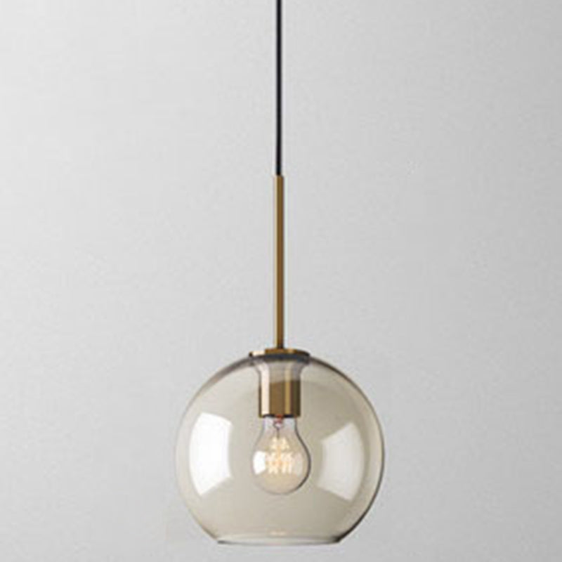 Élise Cognac Glass Modern Pendant Ceiling Light