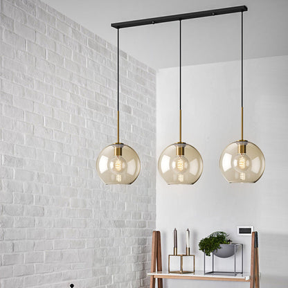 Élise Cognac Glass Modern Pendant Ceiling Light