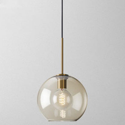 Élise Cognac Glass Modern Pendant Ceiling Light