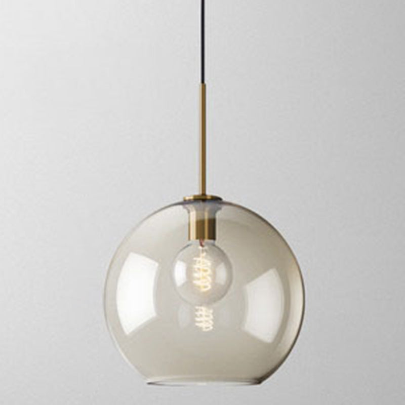 Élise Cognac Glass Modern Pendant Ceiling Light