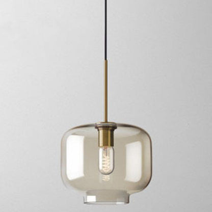 Élise Cognac Glass Modern Pendant Ceiling Light