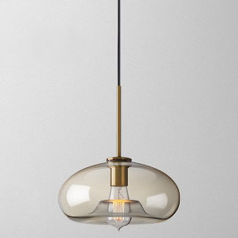 Élise Cognac Glass Modern Pendant Ceiling Light