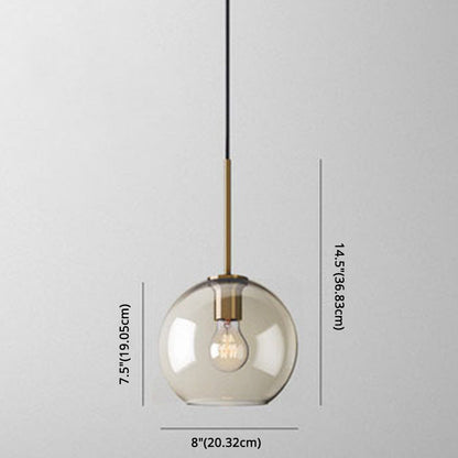 Élise Cognac Glass Modern Pendant Ceiling Light