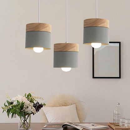 Aurélie Modern Wooden Top Macarons Pendant Light