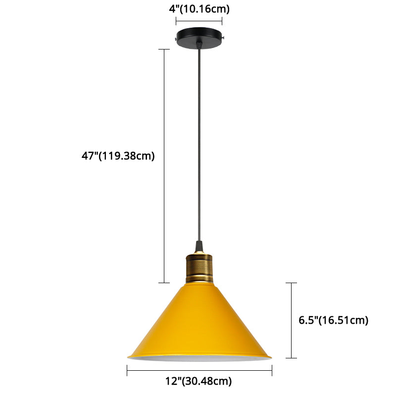 Elise Tapered Nordic Pendant Light Modern Color Hanging Lamp