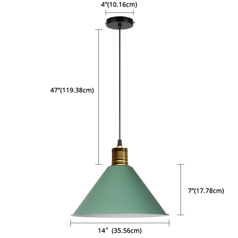 Elise Tapered Nordic Pendant Light Modern Color Hanging Lamp