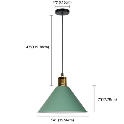 Elise Tapered Nordic Pendant Light Modern Color Hanging Lamp