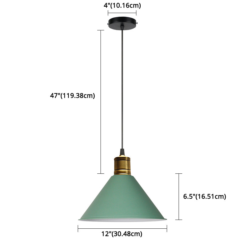 Elise Tapered Nordic Pendant Light Modern Color Hanging Lamp