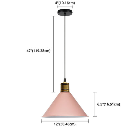 Elise Tapered Nordic Pendant Light Modern Color Hanging Lamp