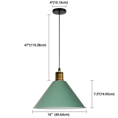 Elise Tapered Nordic Pendant Light Modern Color Hanging Lamp