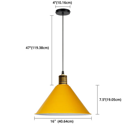 Elise Tapered Nordic Pendant Light Modern Color Hanging Lamp