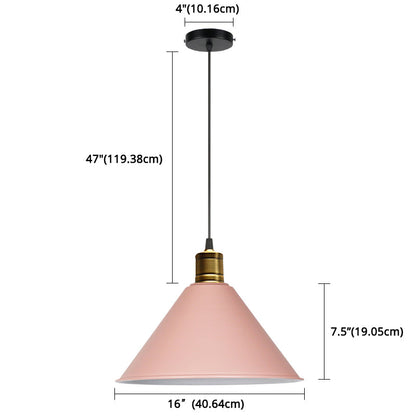 Elise Tapered Nordic Pendant Light Modern Color Hanging Lamp