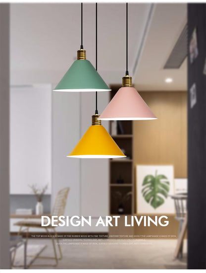 Elise Tapered Nordic Pendant Light Modern Color Hanging Lamp