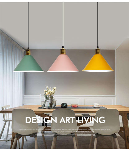 Elise Tapered Nordic Pendant Light Modern Color Hanging Lamp