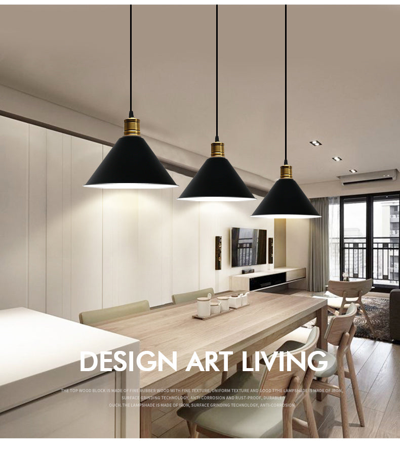 Elise Tapered Nordic Pendant Light Modern Color Hanging Lamp