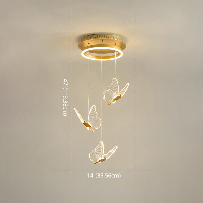 Élise Butterfly Spiral LED Pendant Light