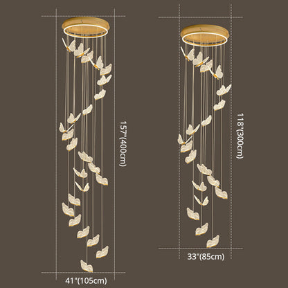 Élise Butterfly Spiral LED Pendant Light