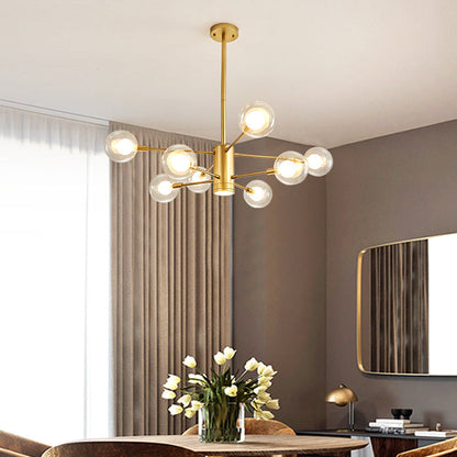 Adèle Globe Glass Suspension Chandelier Modern Corridor Light