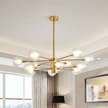 Adèle Globe Glass Suspension Chandelier Modern Corridor Light