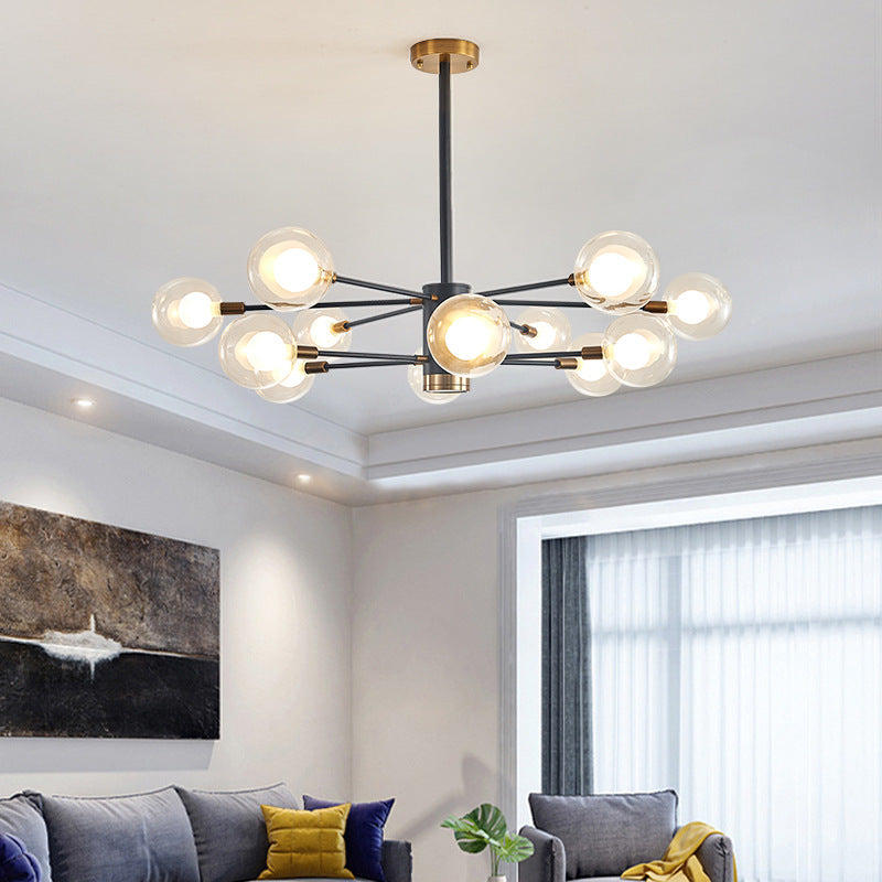 Adèle Globe Glass Suspension Chandelier Modern Corridor Light
