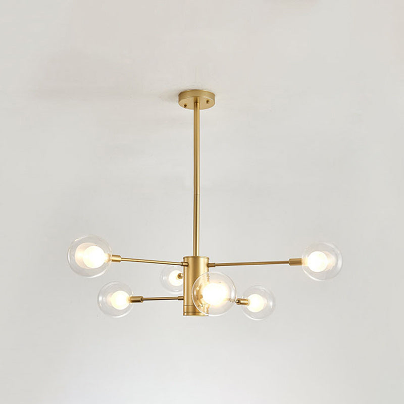 Adèle Globe Glass Suspension Chandelier Modern Corridor Light