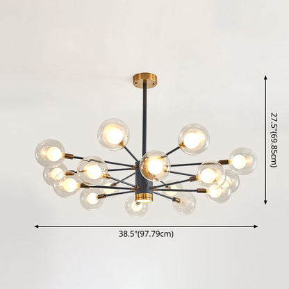 Adèle Globe Glass Suspension Chandelier Modern Corridor Light