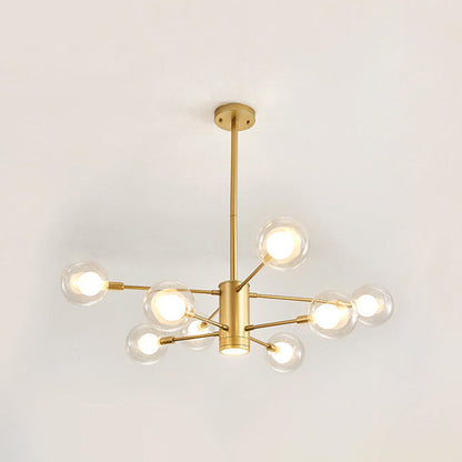 Adèle Globe Glass Suspension Chandelier Modern Corridor Light