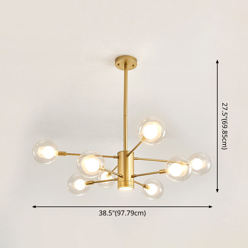 Adèle Globe Glass Suspension Chandelier Modern Corridor Light