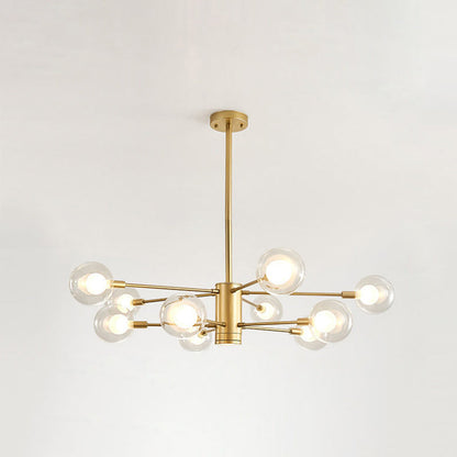 Adèle Globe Glass Suspension Chandelier Modern Corridor Light