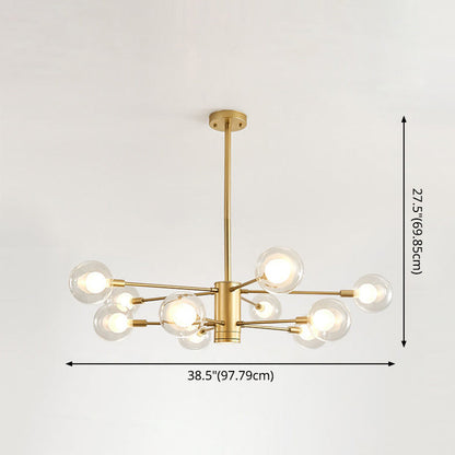 Adèle Globe Glass Suspension Chandelier Modern Corridor Light