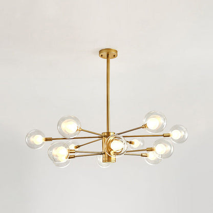 Adèle Globe Glass Suspension Chandelier Modern Corridor Light