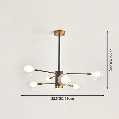 Adèle Globe Glass Suspension Chandelier Modern Corridor Light